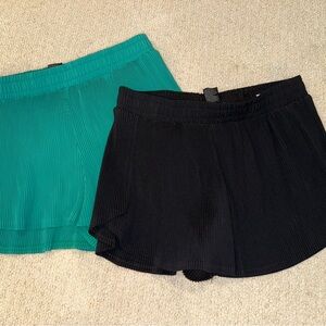 All in Motion Black and Teal Athletic Shorts